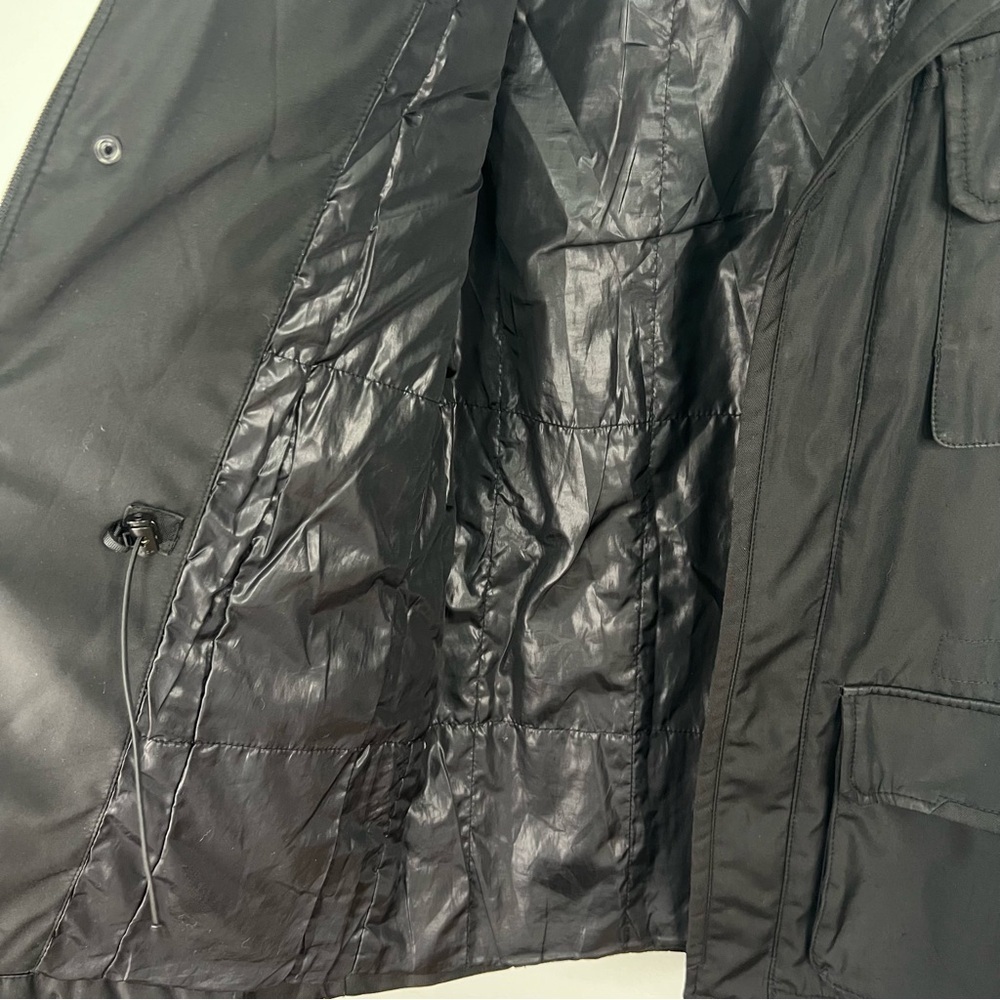 Tumi Men’s Black Insulated Tech Jacket Hidden Hood - Zip & Snap - Size Small - Picture 10 of 17